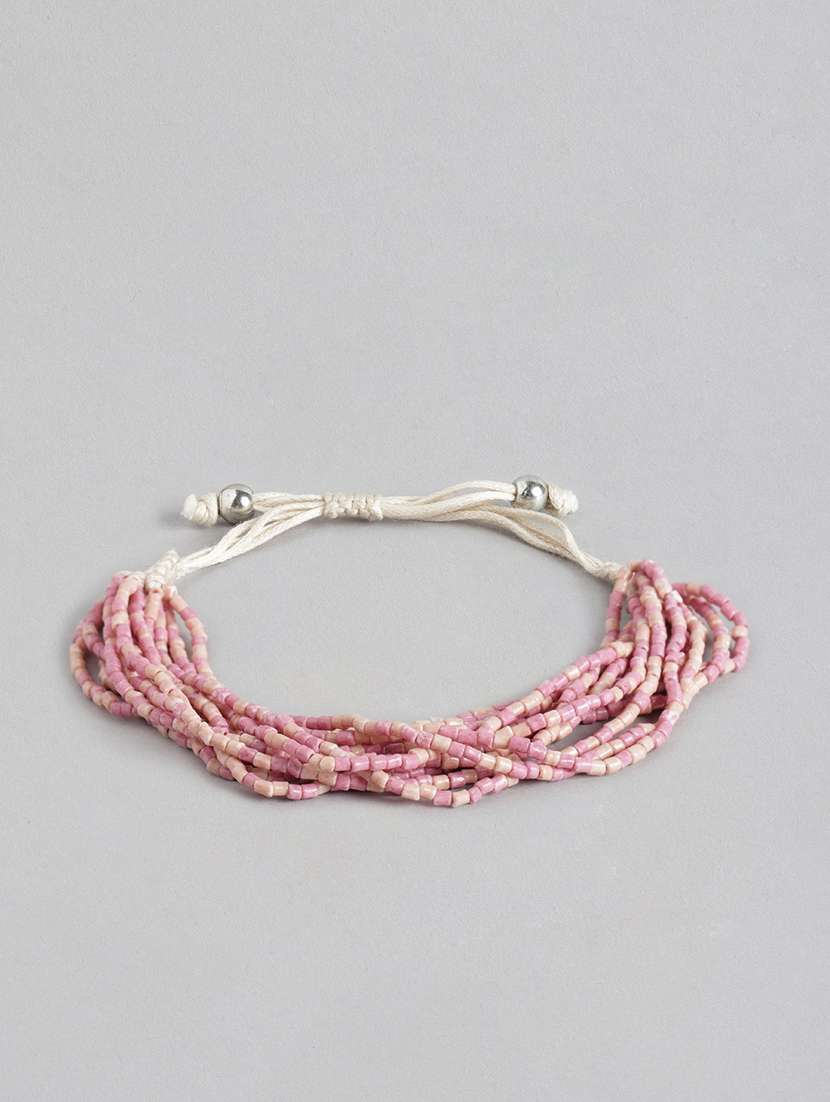 pink metal links bracelet