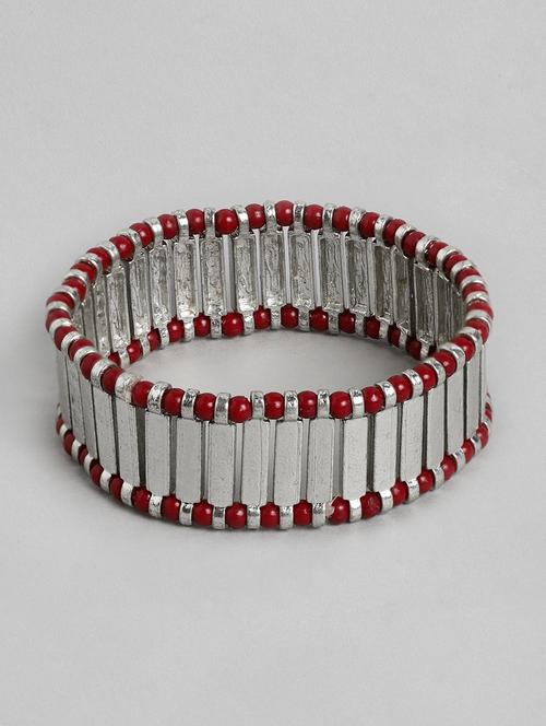 silver metal bangle bracelet - 18300689 - Standard Image - 0
