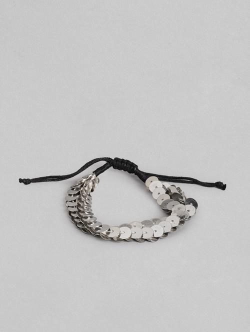 silver metal links bracelet - 18300696 - Standard Image - 0