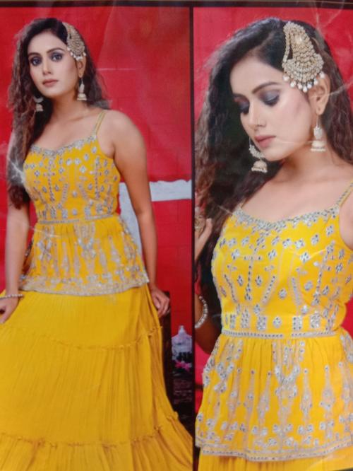lehanga choli. with disigner blouse - 18301678 - Standard Image - 0