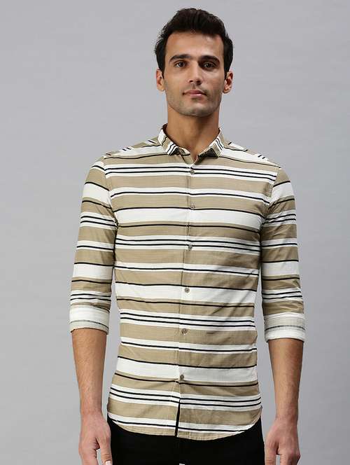 mens stripes casual shirt - 18301708 - Standard Image - 0