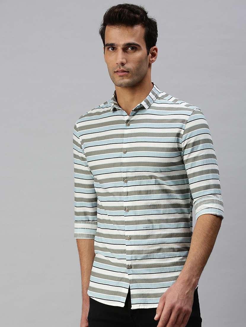 mens stripes casual shirt - 18301711 -  Zoom Image - 0