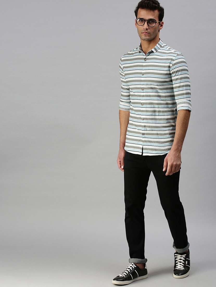 mens stripes casual shirt - 18301711 -  Standard Image - 3