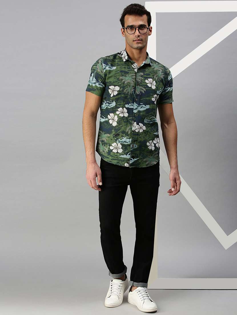 mens florals casual shirt - 18301717 -  Standard Image - 3