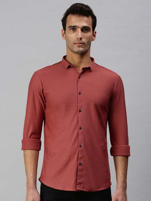 mens solid casual shirt - 18301735 - Standard Image - 0