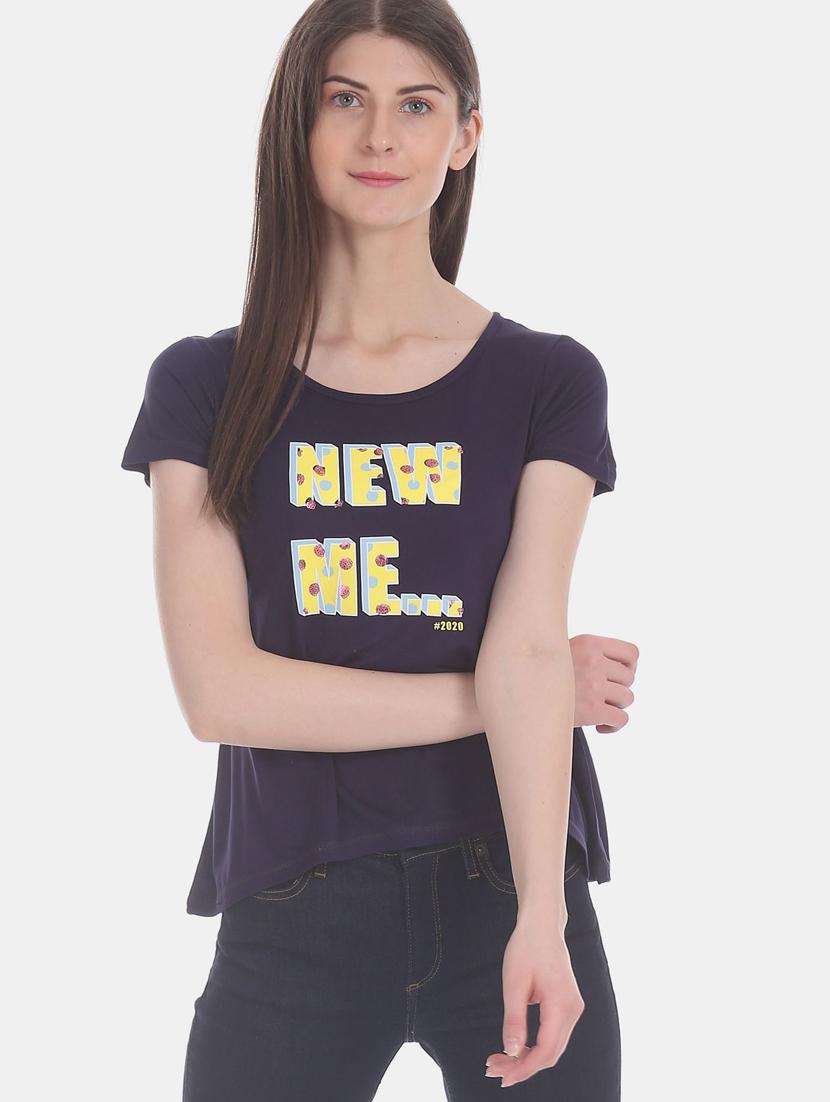 round neck printed t-shirt - 18301833 - Standard Image - 3
