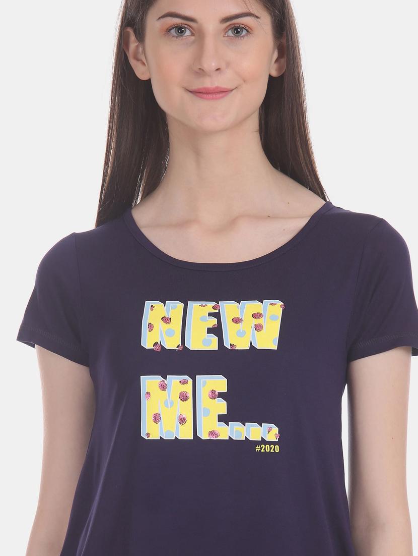 round neck printed t-shirt - 18301833 - Standard Image - 5