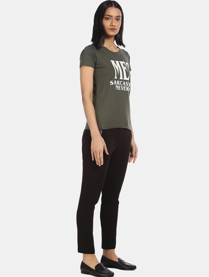 round neck graphic print t-shirt - 18301848 - Standard Image - 3