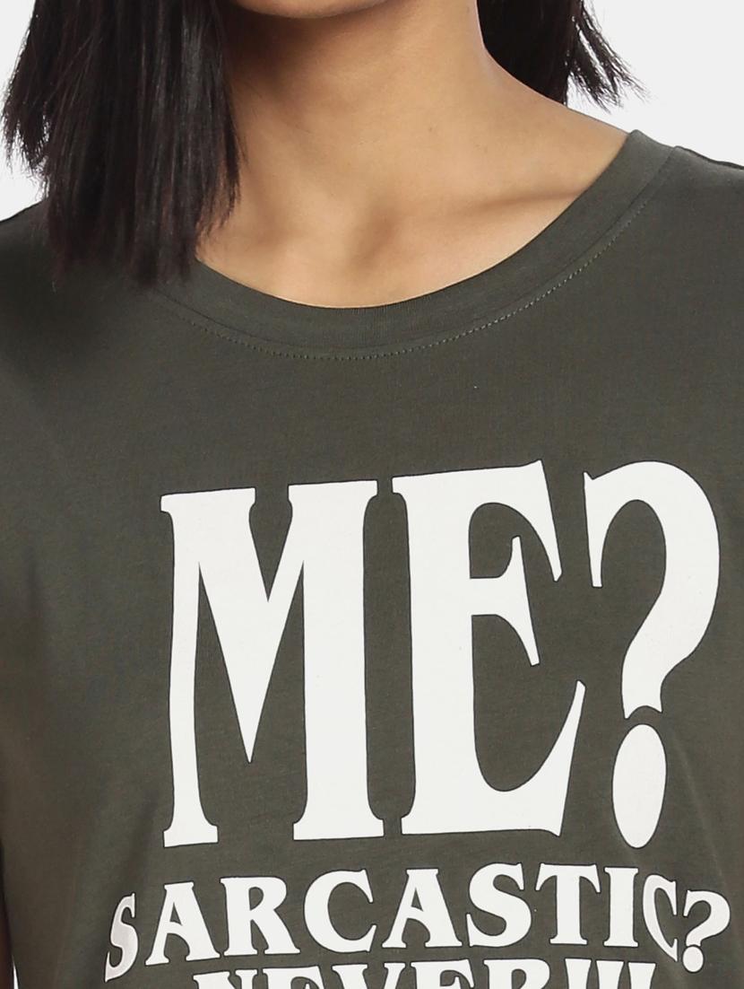 round neck graphic print t-shirt - 18301848 - Standard Image - 5