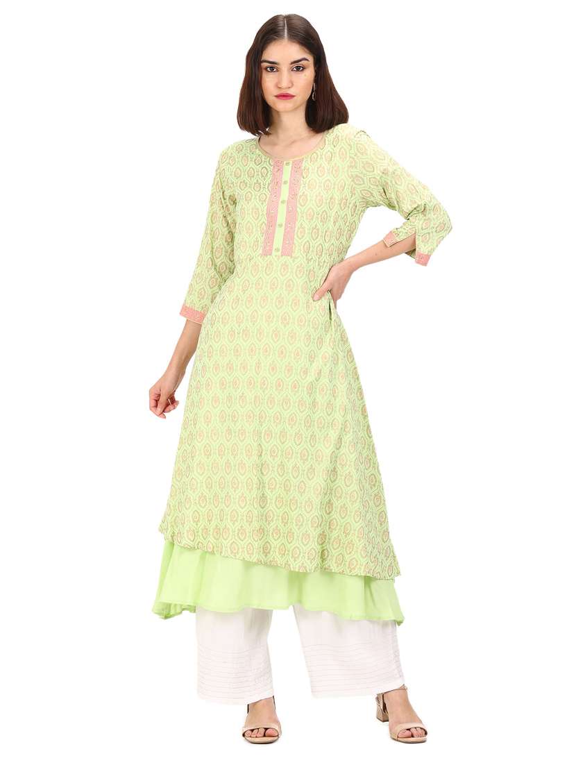 women's layered kurta