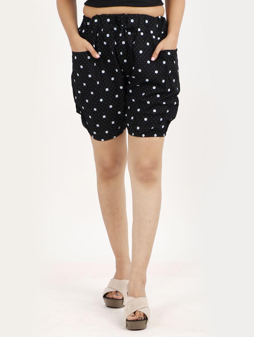 drawstring waist printed short - 18302423 - Zoom Image - 0