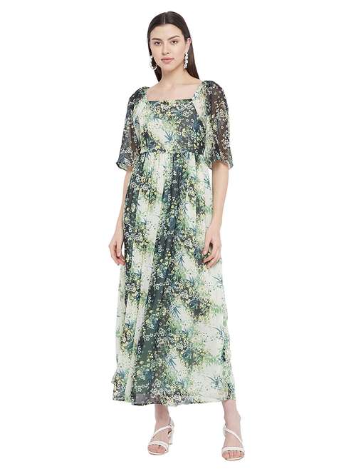 women's fit & flare floral dress - 18302439 - Standard Image - 0