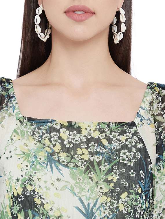 women's fit & flare floral dress - 18302439 - Standard Image - 5