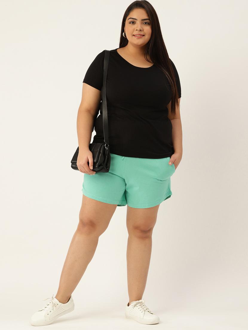 drawstring waist plus short - 18302502 - Standard Image - 3