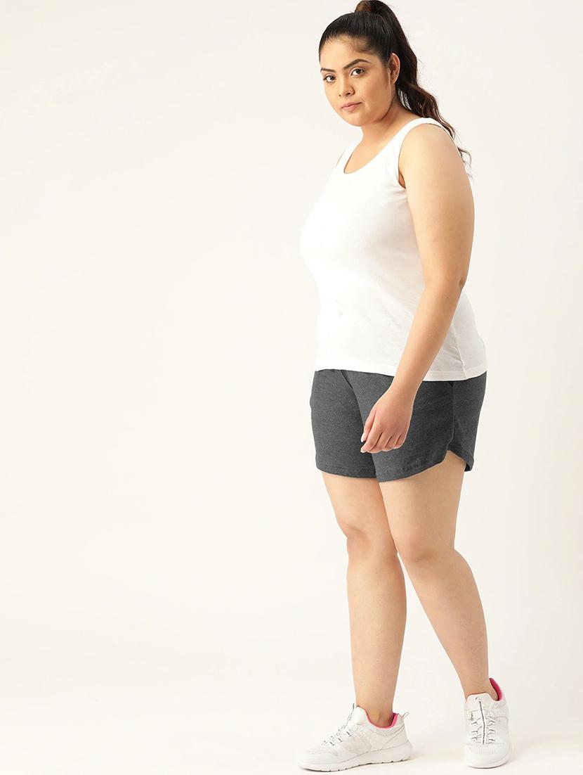 drawstring waist plus short - 18302504 - Standard Image - 3