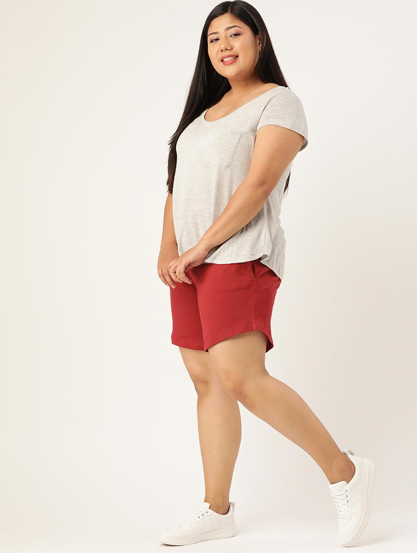 drawstring waist plus short - 18302507 - Standard Image - 3