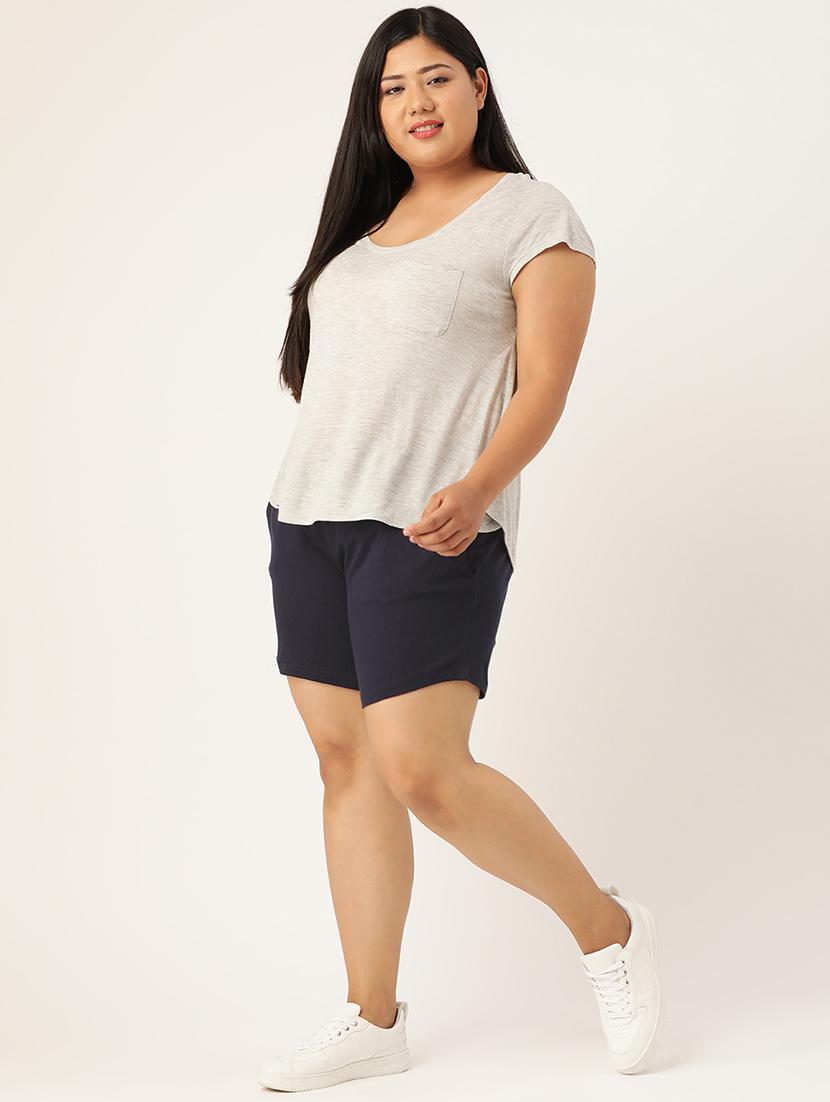 drawstring waist plus short - 18302508 - Standard Image - 3