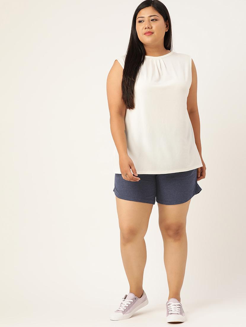 drawstring waist plus short - 18302509 - Standard Image - 3