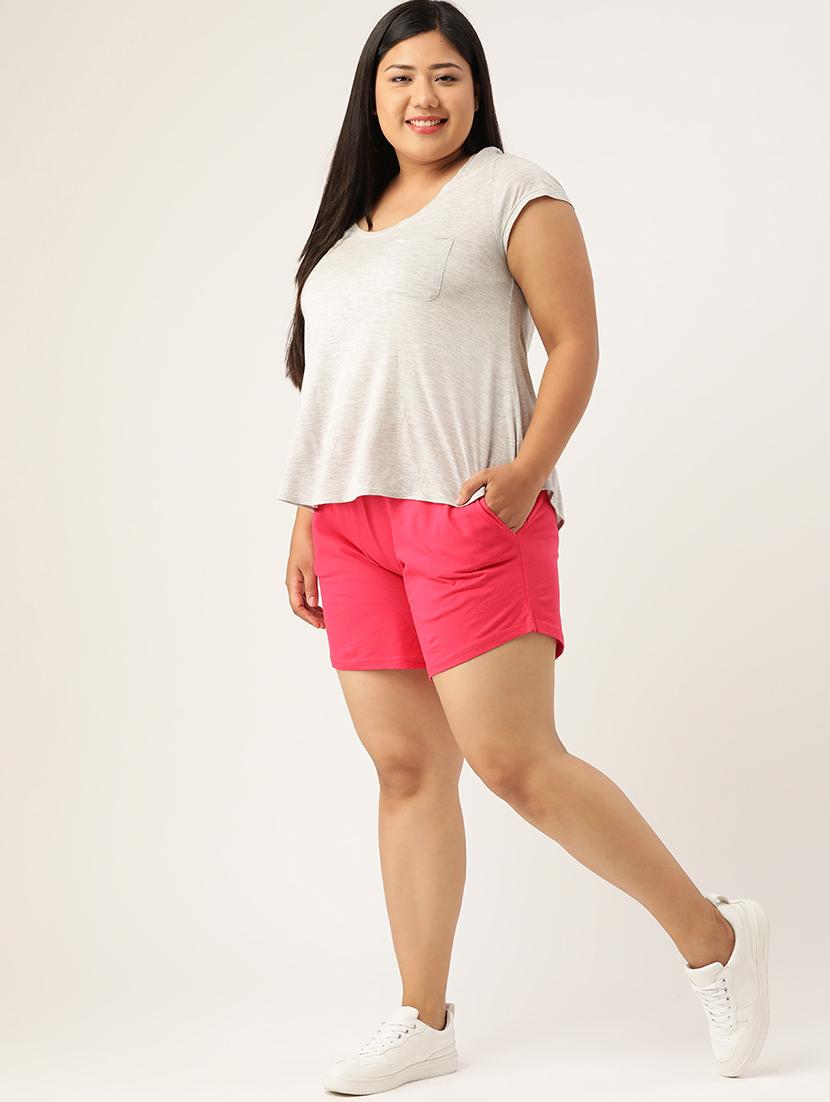 drawstring waist plus short - 18302511 - Standard Image - 3