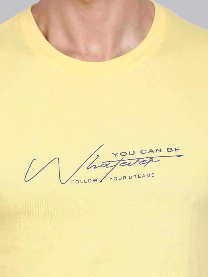 yellow chest-printed chest print t-shirt - 18302632 - Standard Image - 3