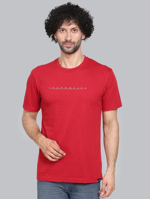red chest printed t-shirt - 18302635 - Standard Image - 0