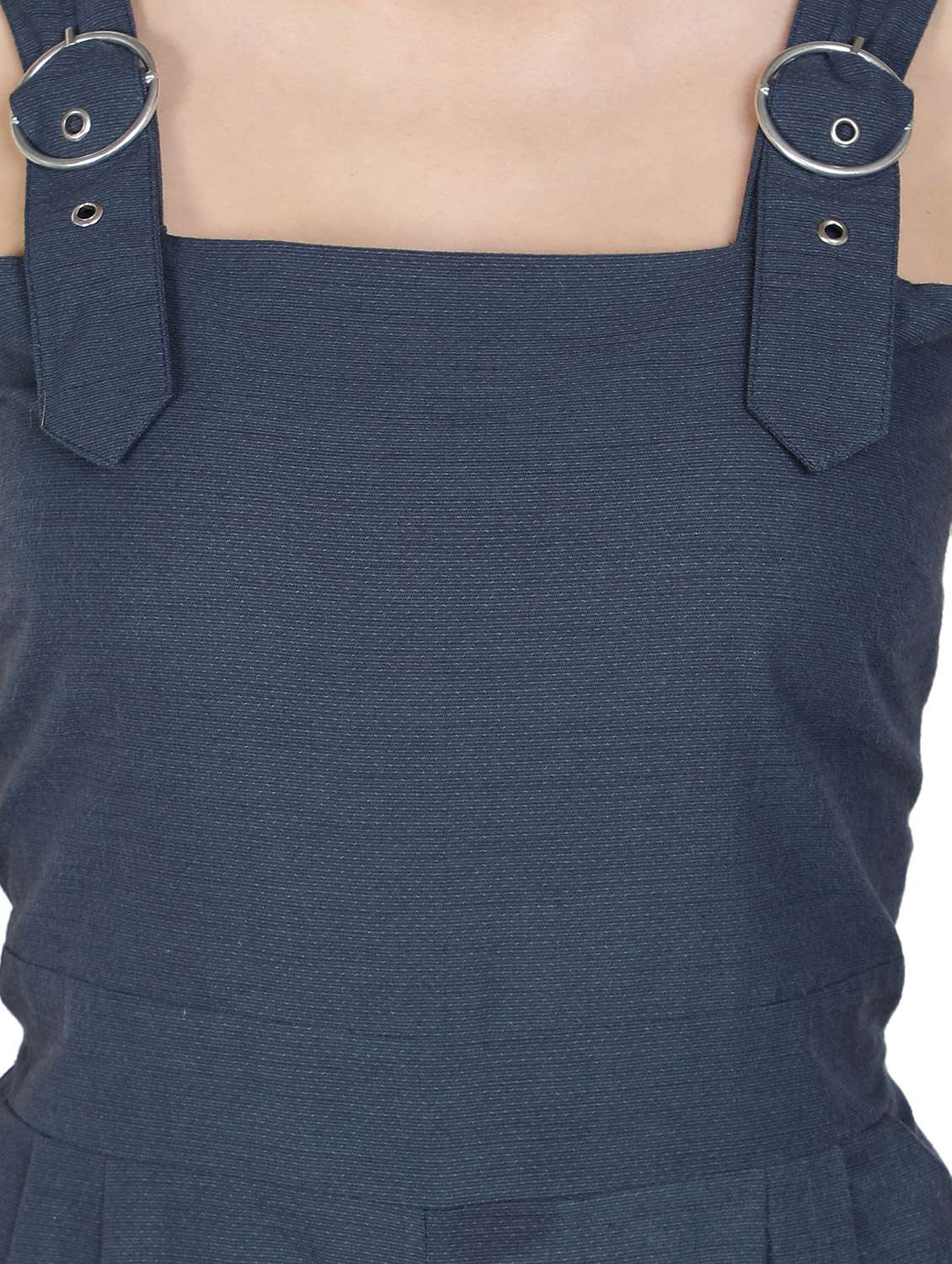 shoulder strap solid full leg jumpsuit - 18302718 - Standard Image - 3