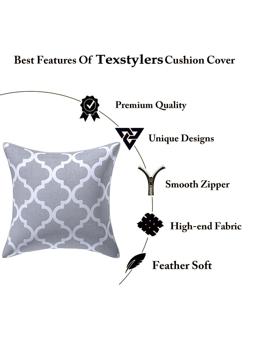 texstylers pure cotton jaipuri print set of 3 pcs 16x16 inches cushion cover - 18302899 - Standard Image - 3