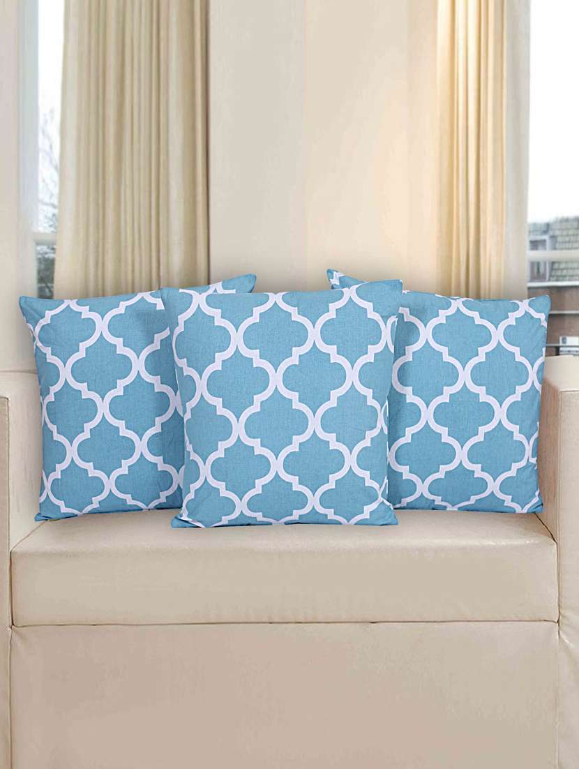 texstylers pure cotton jaipuri print set of 3 pcs 16x16 inches cushion cover - 18302900 - Zoom Image - 0