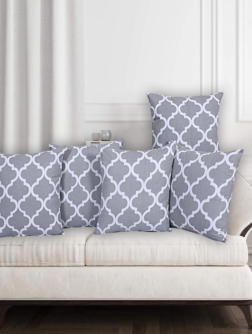 texstylers pure cotton jaipuri print set of 5 pcs 16x16 inches reversible cushion cover - 18302909 - Zoom Image - 0
