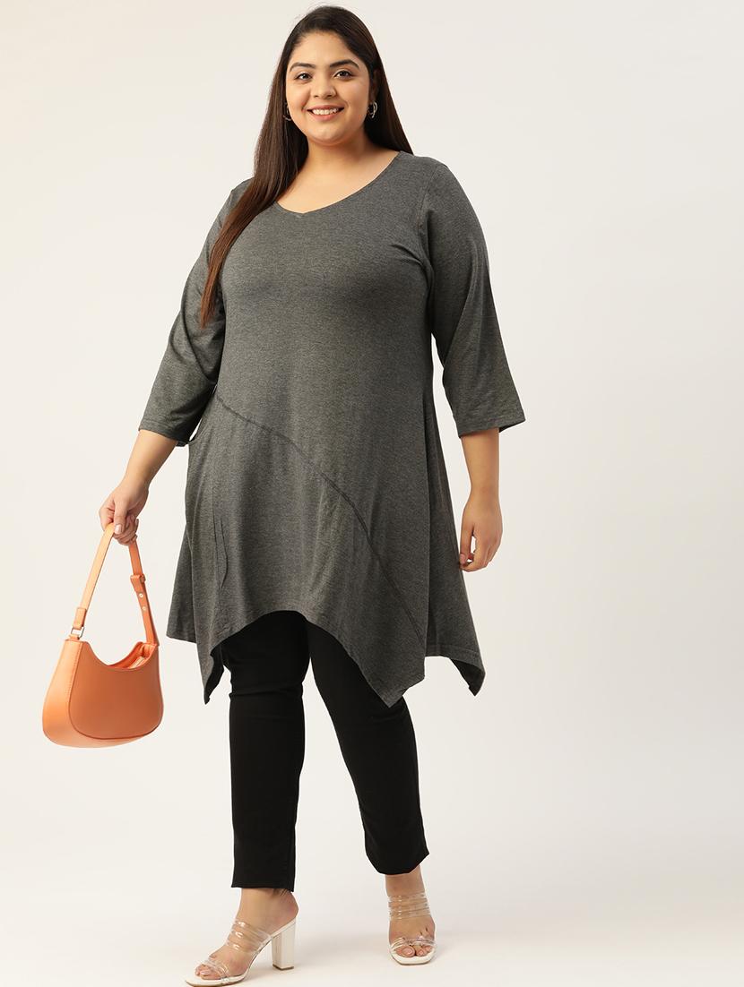 women's asymmetric v neck top - 18303723 -  Zoom Image - 0