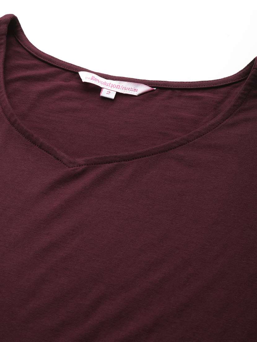 Women's Asymmetric V Neck Top