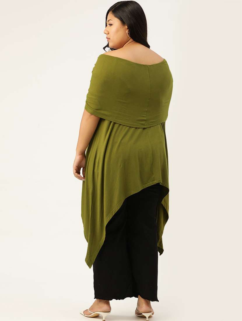 women's asymmetric boat neck top - 18303999 - Standard Image - 3