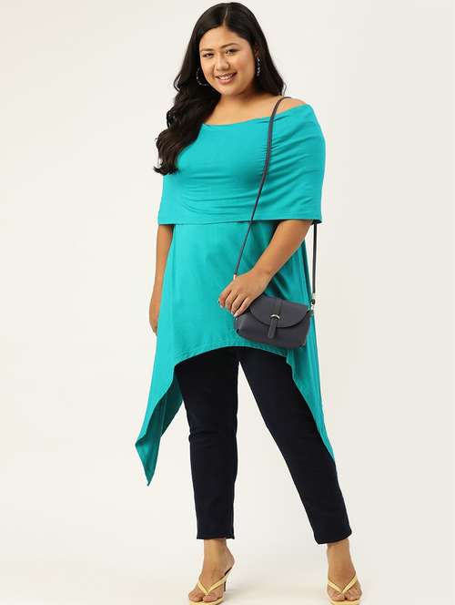 women's asymmetric boat neck top - 18304001 -  Standard Image - 0