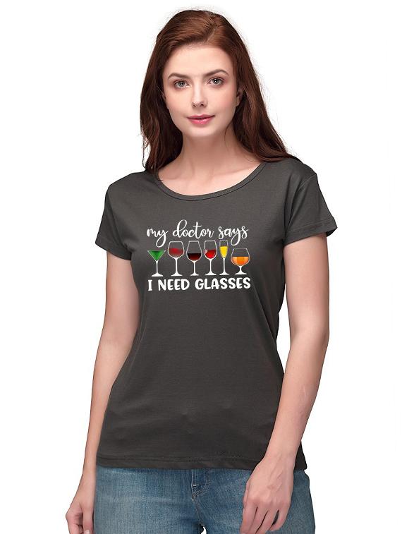 grey chest printed t-shirt - 18304192 - Zoom Image - 0