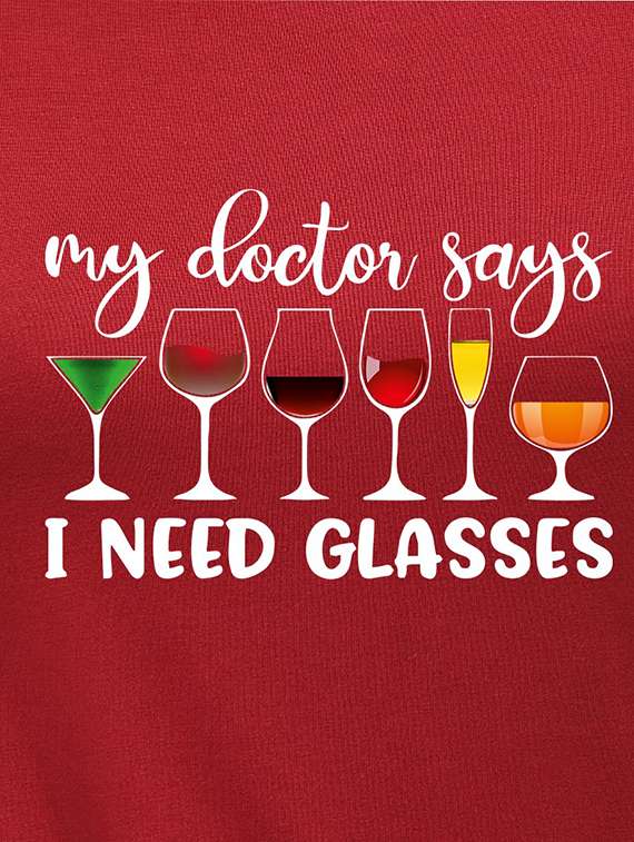 women's front print crew neck t-shirt - 18304193 -  Standard Image - 3