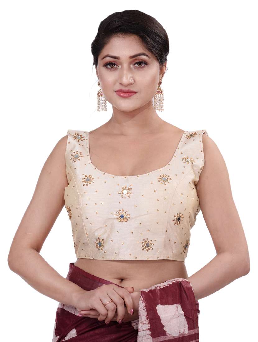 white embellished blouse