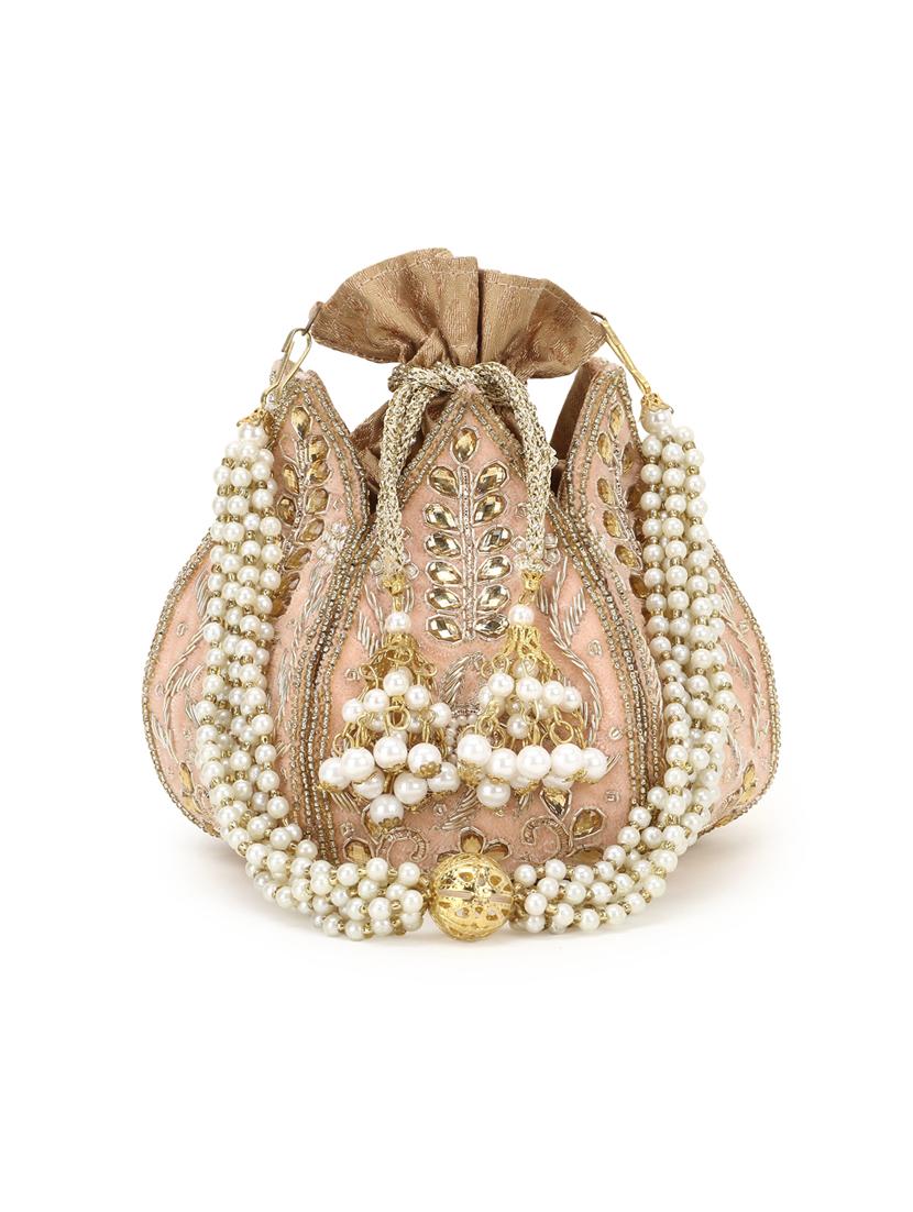pink embellished ethnic potli - 18305617 - Zoom Image - 0