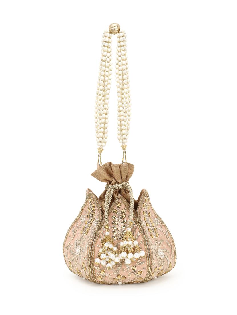 pink embellished ethnic potli - 18305617 - Standard Image - 5
