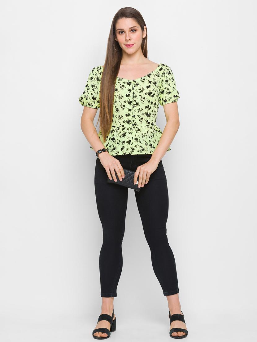 women's peplum sweetheart neck top - 18305747 - Standard Image - 3