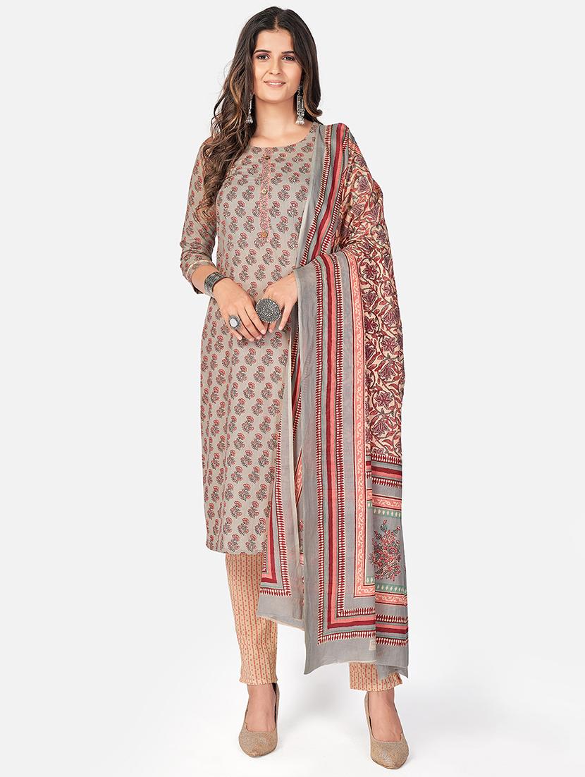 olive cotton suit set - 18306084 - Zoom Image - 0