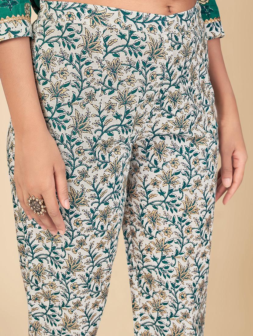 turquoise cotton suit set - 18306095 - Standard Image - 3