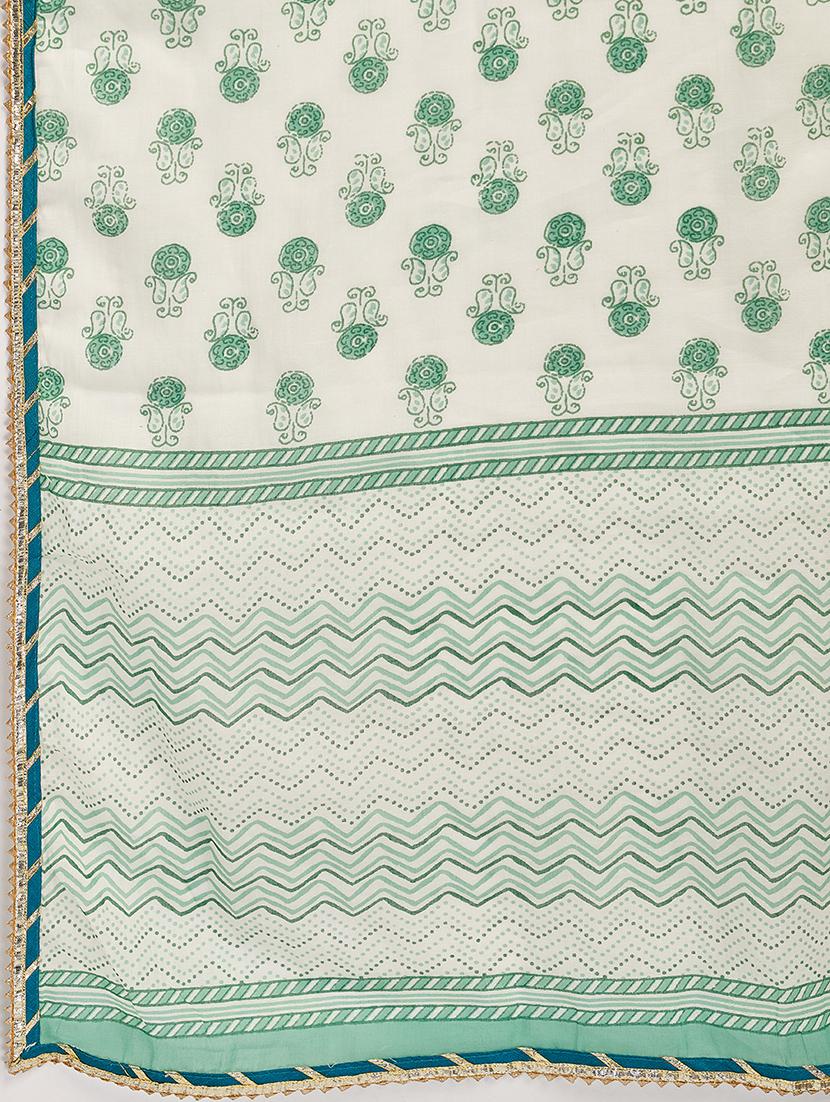 green cotton suit set - 18306098 - Standard Image - 5