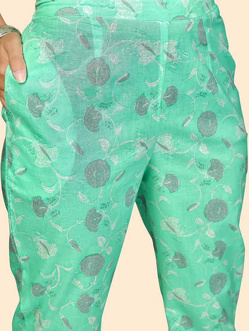 turquoise cotton suit set - 18306216 - Standard Image - 3