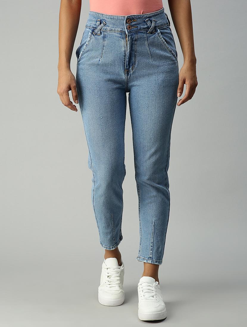 high rise stone washed denim jean - 18306495 -  Zoom Image - 0