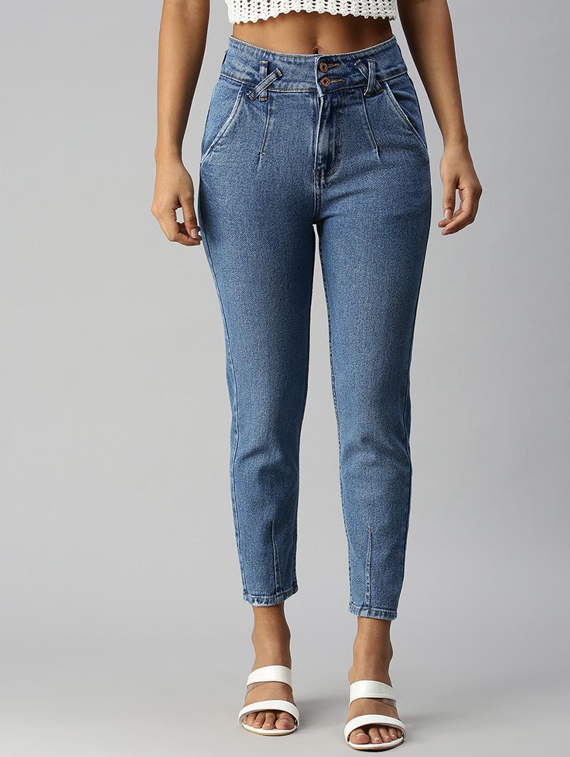 high rise stone washed denim jean - 18306496 -  Zoom Image - 0