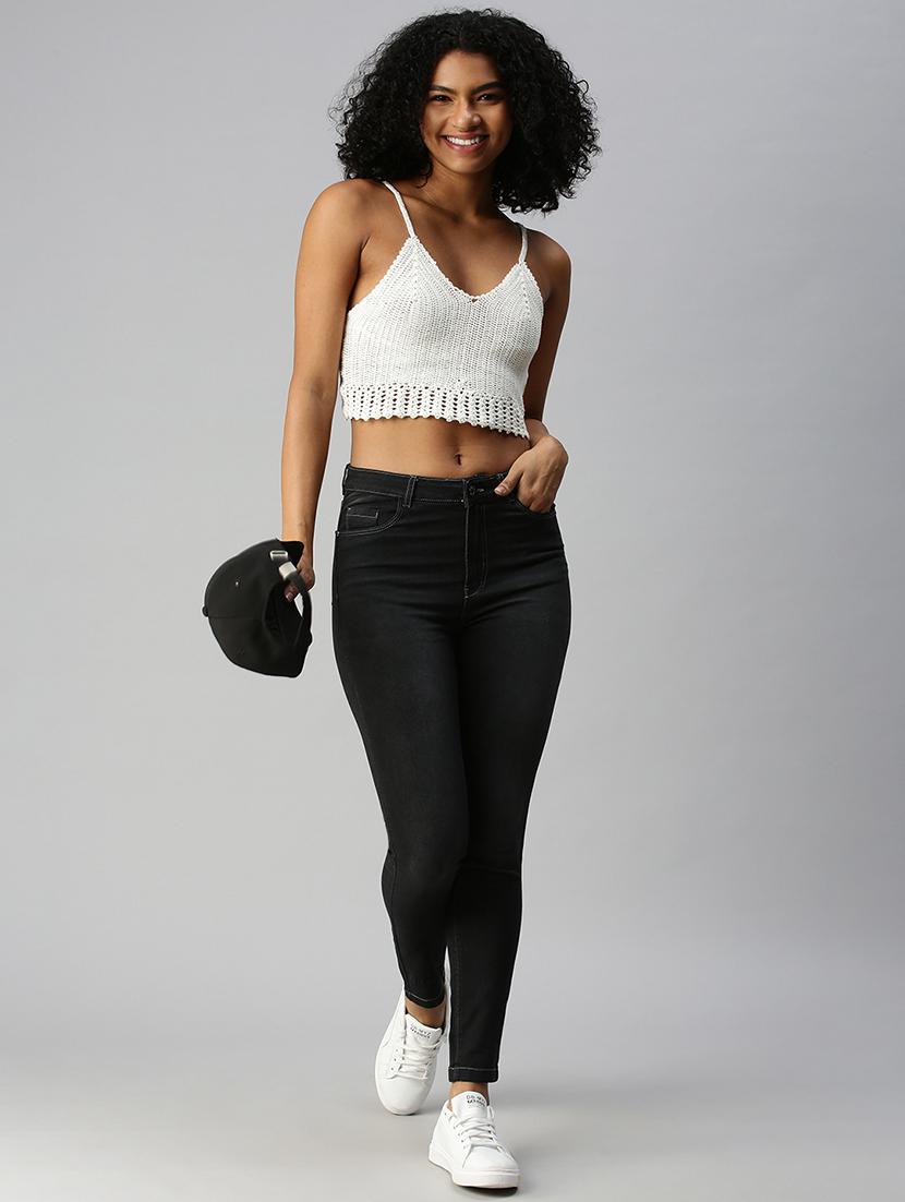 women's plain slim fit jeans - 18306528 - Standard Image - 3