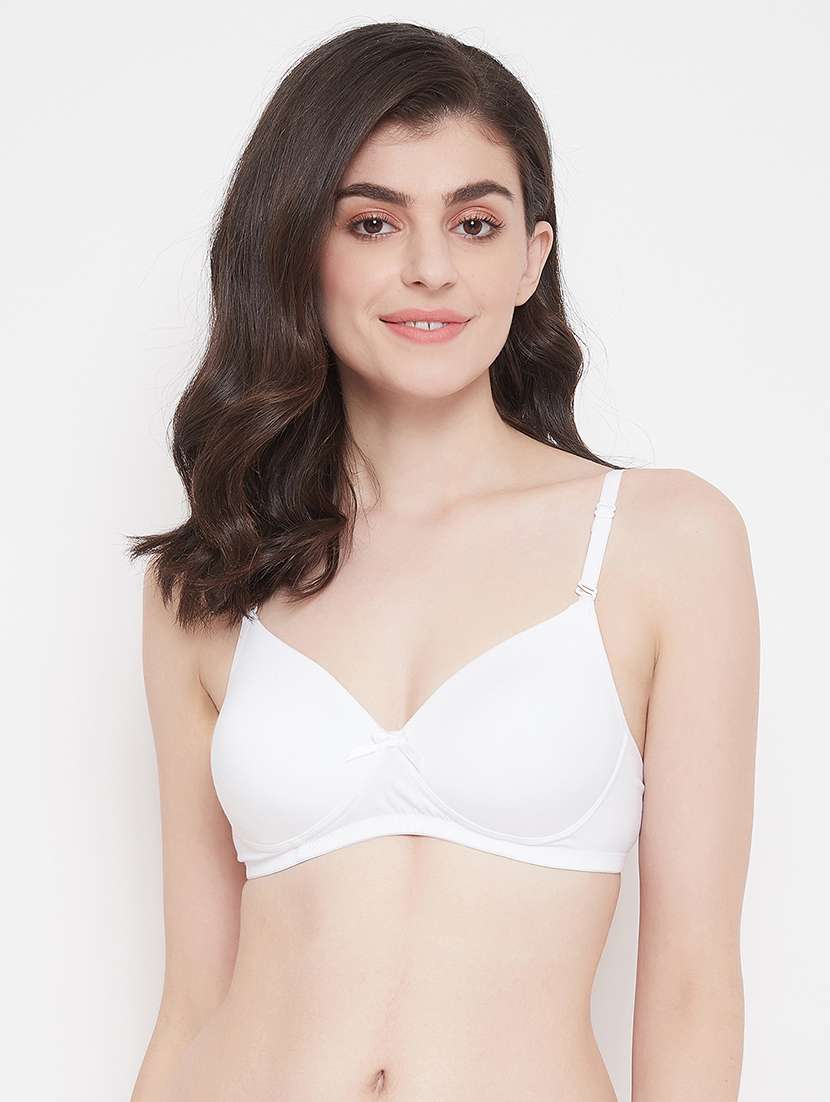 white solid t-shirt bra