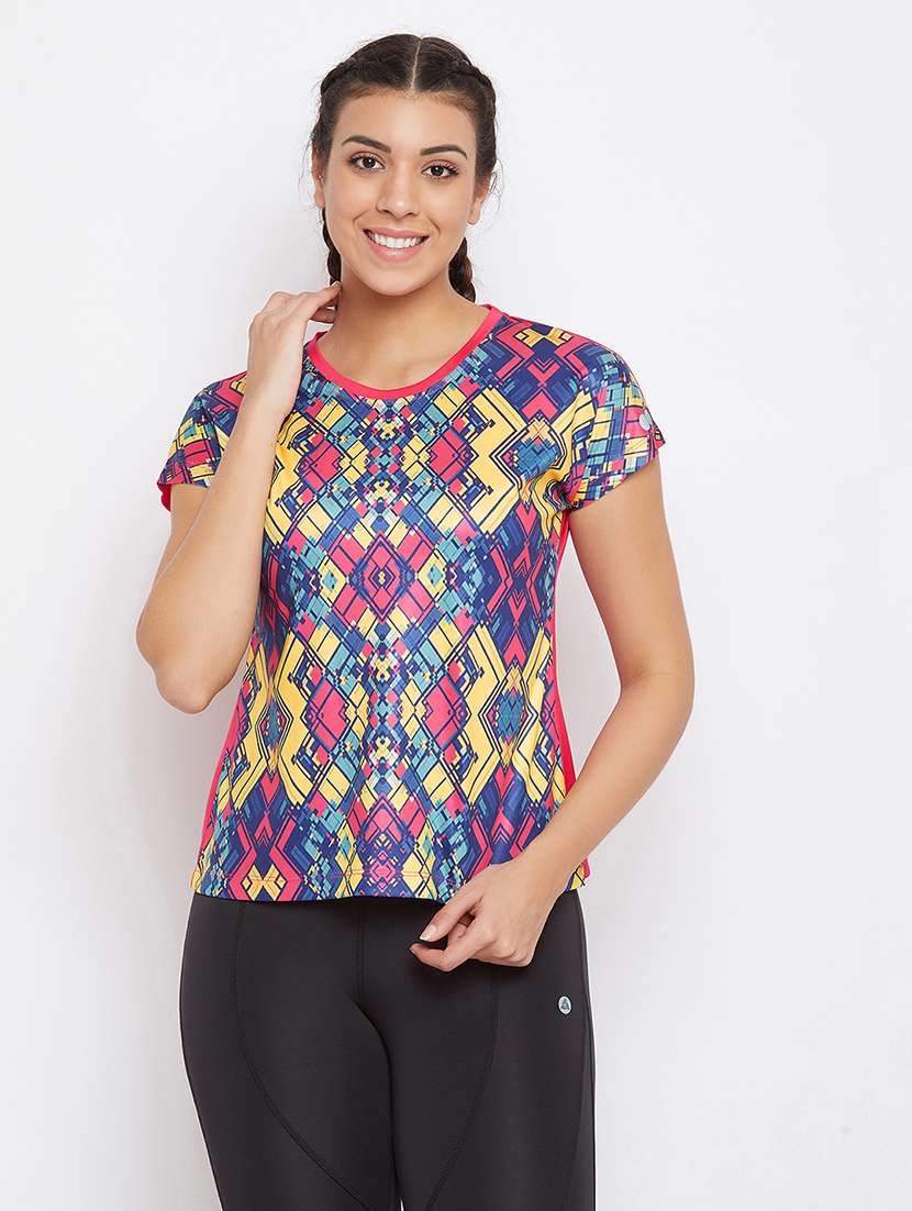 women's all over print round neck t-shirt - 18307471 -  Zoom Image - 0