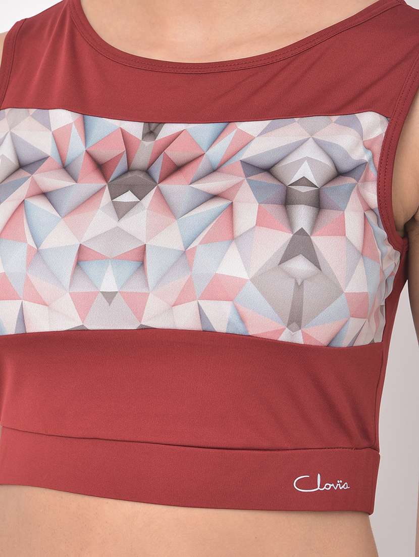 women's color block boat neck t-shirt - 18307485 -  Standard Image - 5