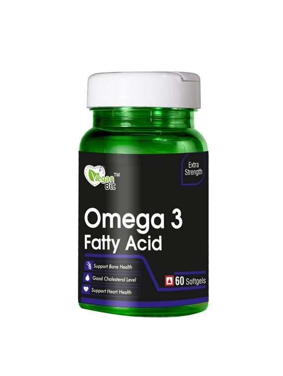 vegan bit omega 3 fatty acid, fish oil for health heart, brain and eye. - 18307635 - Zoom Image - 0